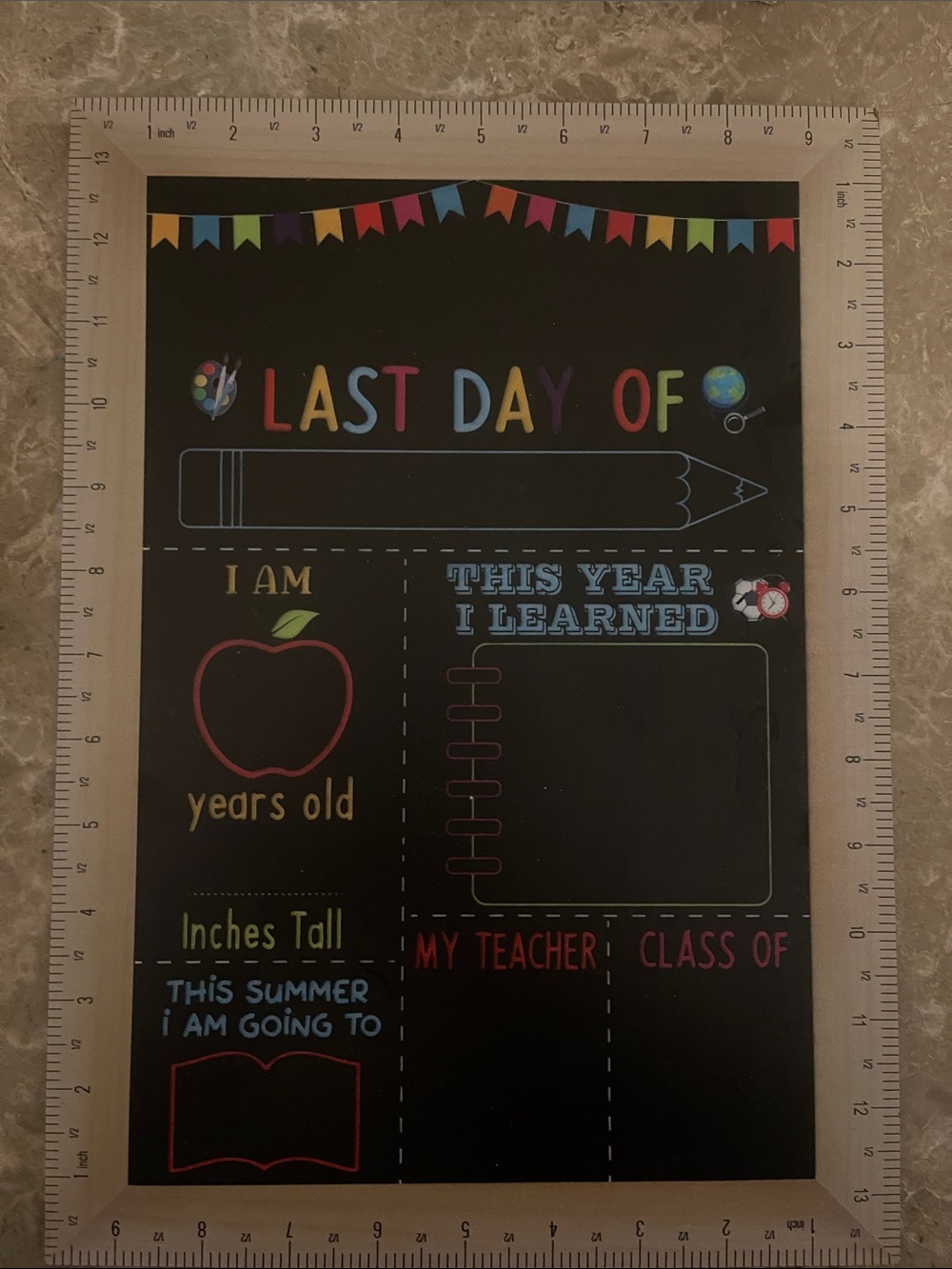 First and Last Day of School Board